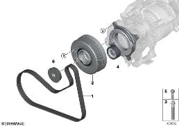BELT DRIVE diagram for BMW 7 Series G11 730i