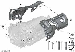 GEARBOX MOUNTING PARTS diagram for BMW 3 Series G21 Touring LCI 330eX