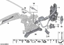 MOUNT AND JOINT COMPONENTS diagram for BMW 4 Series F33 425d