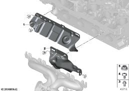 EXHAUST TURBOCHARGER HEAT SHIELD diagram for BMW 7 Series G11 730i