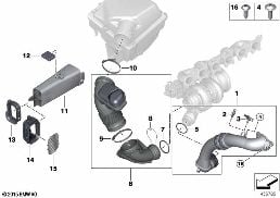 Guida dell'aria diagram for BMW 3 Series F30 LCI 340i