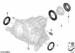 TRANSFER BOX, SINGLE PARTS PTO diagram for BMW 2 Series F74 Gran Coupé 228 xDrive