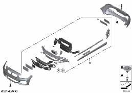 RETROFIT, M AERODYNAMIC KIT diagram for BMW 1 Series F21 LCI 118i