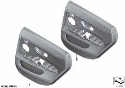 Revestimiento de puerta, trasera diagram for BMW 4 Series F36 Gran Coupé LCI 440i