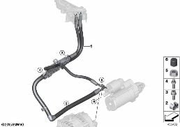 Startovací kabel / kabel alternátoru diagram for BMW 7 Series G11 750i