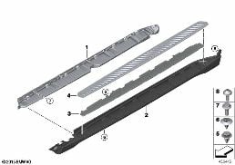 Kaplama, marşbye / tkrlk dvlmbz basamak diagram for BMW X6 F16 28iX