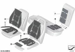 シートヒーター電装品 diagram for BMW X3 F25 20dX