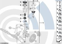 REPAIR KIT FOR SUPPORT BEARING diagram for BMW X1 E84 18d