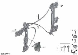 DOOR WINDOW LIFTING MECHANISM FRONT