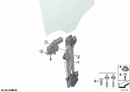 DOOR WINDOW LIFTING MECHANISM REAR