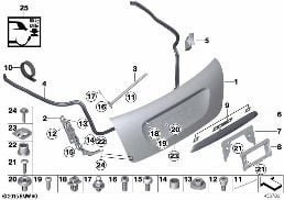 SINGLE COMPONENTS FOR TRUNK LID