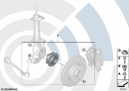 REPAIR KIT, WHEEL BEARING, FRONT diagram for BMW X1 E84 18d