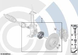 REPAIR KIT, WHEEL BEARING, FRONT diagram for BMW X1 E84 20iX