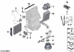 REAR AIR CONDITIONER diagram for BMW 7 Series G12 725Ld