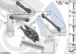 REPAIR KITS FOR SUSPENSION ARMS/STRUTS diagram for BMW X1 E84 18d