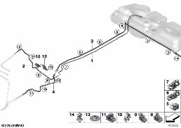 FUEL PIPE AND MOUNTING PARTS