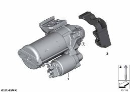 Стартер diagram for BMW 3 Series F31 LCI 340i