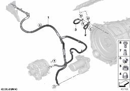 Провод аккумул. батареи/кабель стартера diagram for BMW 3 Series F31 LCI 340i