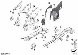 WHEELHOUSE/ENGINE SUPPORT diagram for BMW X6 E71 M50dX