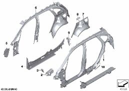 BODY-SIDE FRAME-PARTS diagram for BMW 2 Series F45 Active Tourer LCI 225i