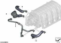 Odpowietrznik skrzyni korbowej diagram for BMW 7 Series E65 745i