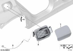 Einfüllklappe diagram for BMW X4 F26 20dX