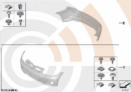 INSTALLATION KIT, BUMPER diagram for BMW 1 Series E87 118d