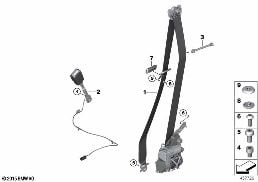 SAFETY BELT, REMA, FRONT diagram for BMW 7 Series G11 LCI 730dX