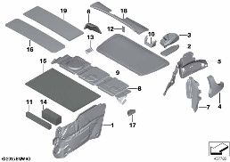 Schallisolierung hinten diagram for BMW MINI Paceman R61 Cooper