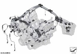 エンジン ワイヤーハーネス エンジン diagram for BMW X6 E71 50iX