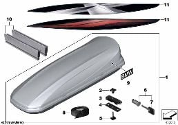 Coffre de toit 320 LCI diagram for BMW 5 Series E39 525td