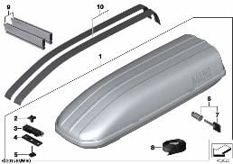 ROOF CONTAINER FOR MINI diagram for BMW MINI Countryman F60 Cooper