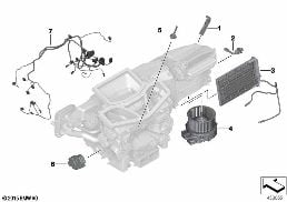 ELECTRIC PARTS FOR AC UNIT diagram for BMW 6 Series G32 GT 630i