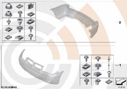 Zestaw montażowy zderzak diagram for BMW X3 E83 LCI 3.0d