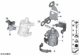 COOLING SYSTEM-COOLANT PUMP diagram for BMW X6 M F86 X6 M