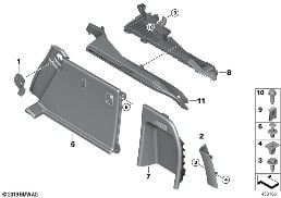 Döş./Kapl., Bagaj-Sağ diagram for BMW X6 F16 28iX