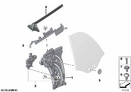 DOOR WINDOW LIFTING MECHANISM REAR