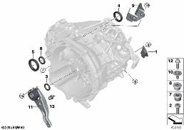 Losse delen versnellingsbak GS6X60DA diagram for BMW X1 F48 LCI 20dX