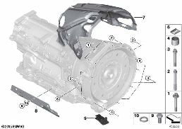 TRANSMISSION ATTACHMENT / MOUNTS diagram for BMW 1 Series F20 LCI 118d