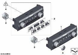 OPERATING UNIT, REAR CLIMATE CONTROL diagram for BMW 7 Series F01 LCI 740dX