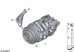 RP A/C COMPRESSOR diagram for BMW 7 Series G12 M760LiX