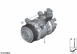 RP sprężarka klimatyzacji diagram for BMW 5 Series G30 540iX