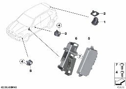 BACKUP CAMERA WITH TOP AND SIDE VIEW diagram for BMW X6 E71 35iX