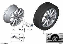 BMW LA WHEEL V-SPOKE 683 - 17'' diagram for BMW X1 F48 20i