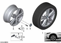 BMW LA WHEEL DOUBLE SPOKE 385 - 17