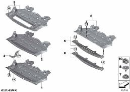 UNDERHOOD SHIELD diagram for BMW X5 M F85 X5 M
