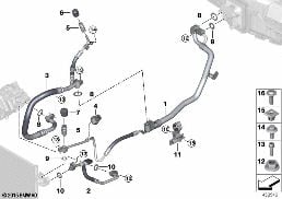Трубопроводы хладагента diagram for BMW 7 Series G11 750i