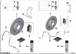 Manutenção SAV Travões diagram for BMW X2 F39 25iX