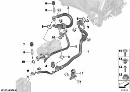 Condotti intermedi di refrigerazione diagram for BMW 5 Series G30 530eX
