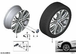 BMW LA WHEEL Y-SPOKE 566 - 18'' diagram for BMW X2 F39 25i